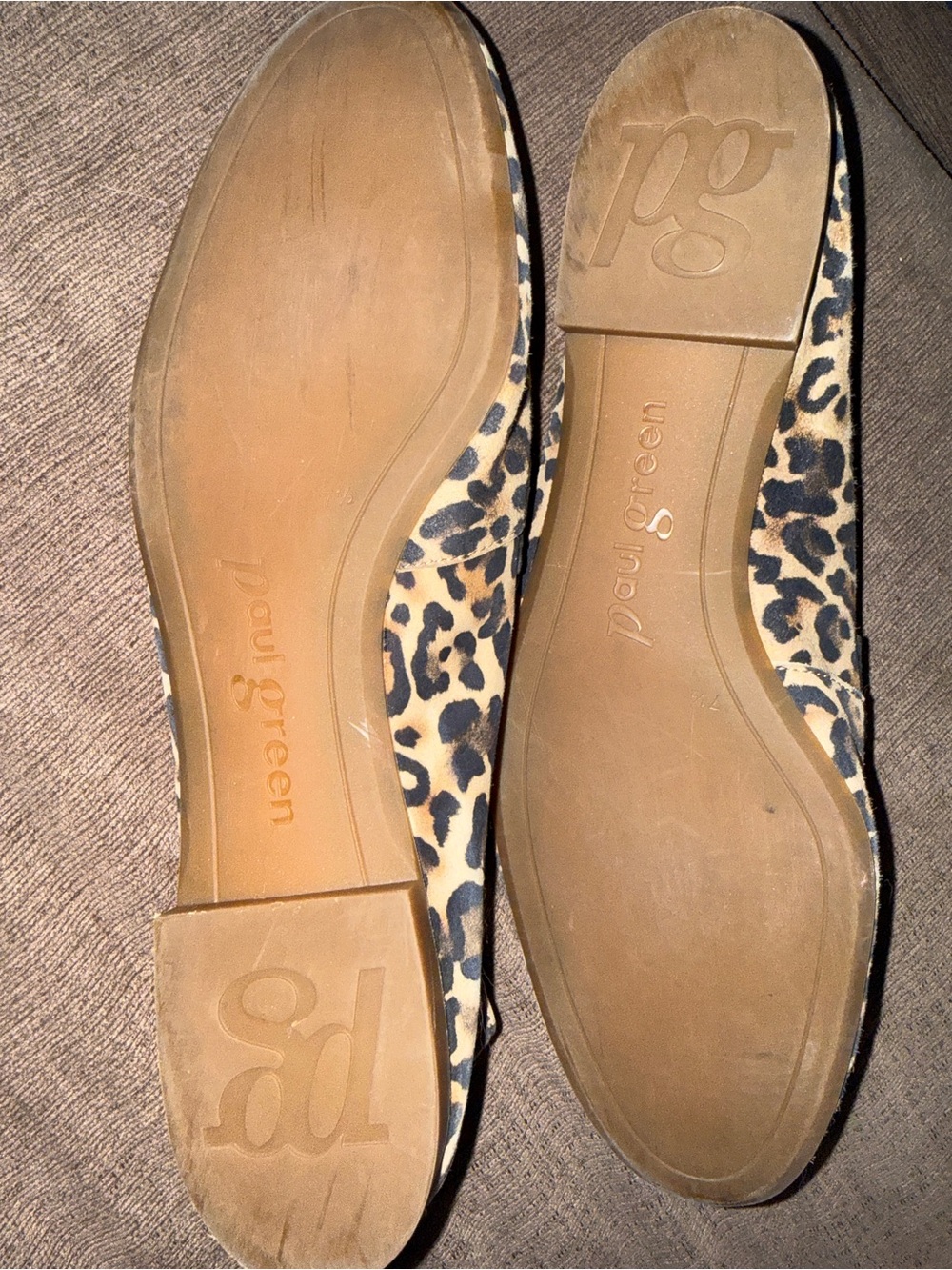Women’s Paul Green Leopard Print Suede Loafers 9.5 made in Austria - Picture 3 of 5